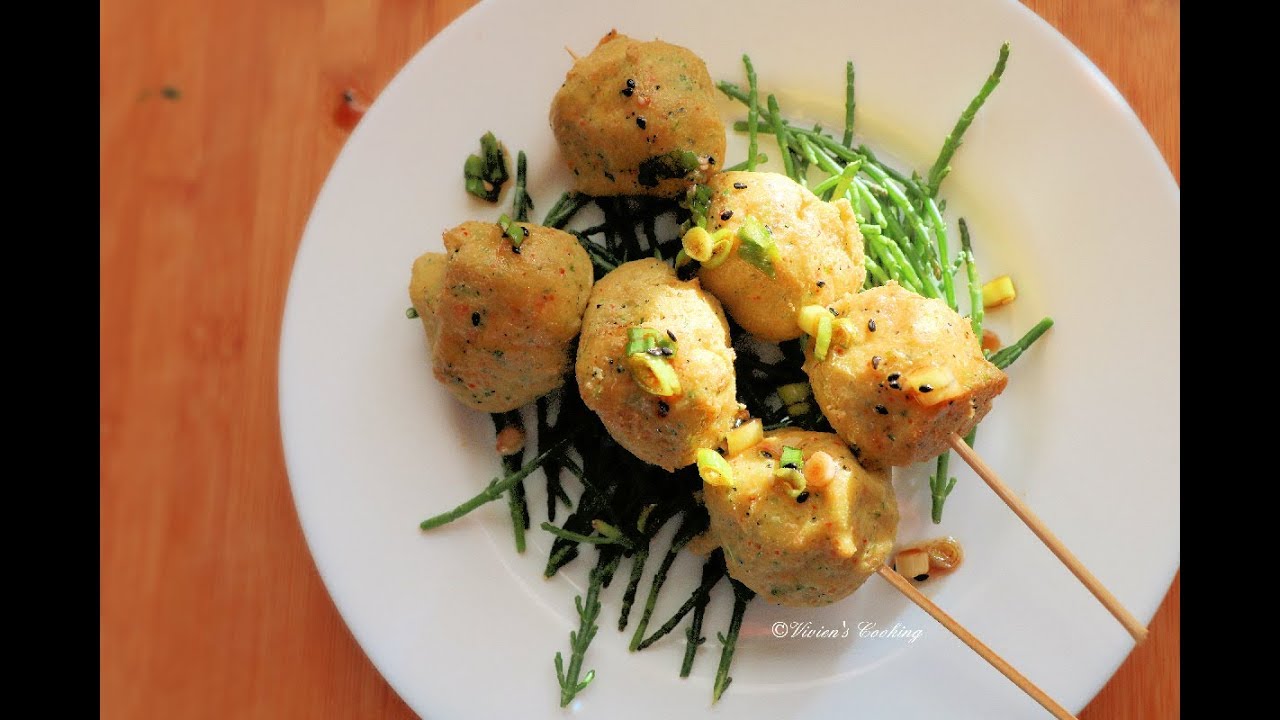 Easy recipe Fried Tofu Balls with Samphire & Seaweed Pearls YouTube