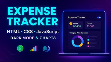 📝 Build a Modern Expense Tracker Web App | HTML, CSS & JS | Charts + Dark Mode