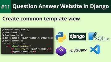 Django | Django Tutorial | How to create base template in Django 3 | Q&A Website in Django
