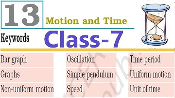 Keywords & Exercises Class 7 Science Ch-13 Motion and Time