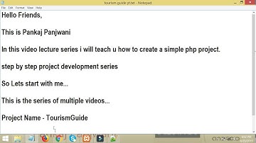 Tourism Guide Project PHP MYSQL Part 1  |  By Pankaj Panjwani