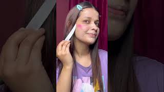 Makeup Using knife🔪(चाकू)😱😂🤣 #makeupchallenge #funnychallenge #challengevideo #knife #makeup #yt