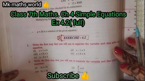 #Class 7th maths Ch 4 Simple Equations Ex 4.2 full 👍 CBSE NCERT PSEB 👍 easy explained 🥰