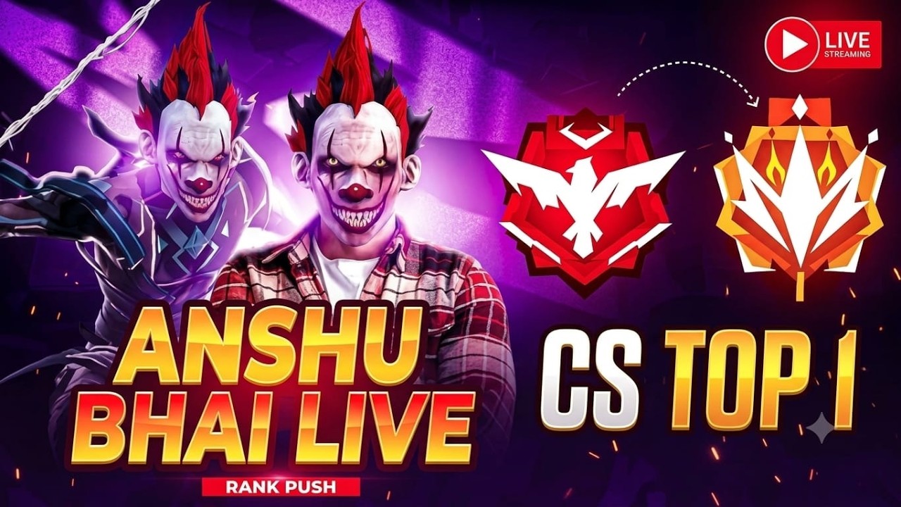 🔴 ROAD TO GRANDMASTER 100+ STARS 🌟 | Free Fire CS Rank Push Live - YouTube