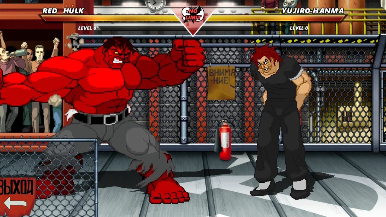 RED HULK vs YUJIRO HANMA - Highest Level Amazing Fight! - YouTube