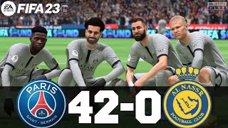 Fifa 23 - PSG vs AL Nassr - M.Salah Benzema Mbappe haalnad Nymar Ronaldo Hakimi S.Romas & All star