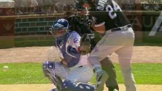 John Lackey plunks three in the top of the 5th