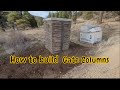 Cultured stone Gate columns footings and concrete cap