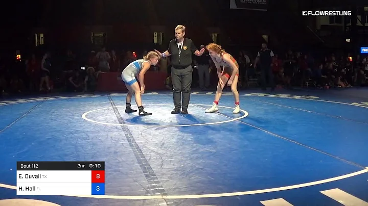 112 Lbs 7th Place Elizabeth Duvall Texas Vs Hannah...