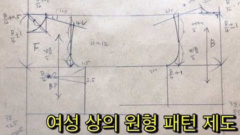 여성 상의 기본 원형(길원형) 패턴 제도 | Basic Bodice Pattern Tutorial
