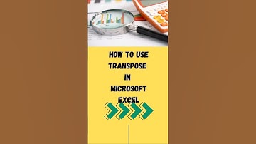 Use the TRANSPOSE function in Microsoft Excel !!💡✅😎 #excel #exceltips #exceltricks