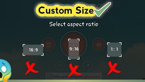 Enable Aspect Ratio in Kinemaster