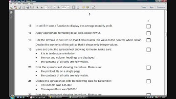 IGCSE ICT June 2013 32 Spreadsheets in Excel