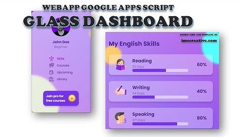WebApp - Apps Script - Glass Dashboard Part 1