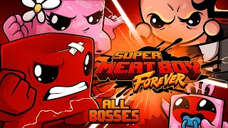 Super Meat Boy Forever - All Bosses   Cutscenes & Ending (No Damage)