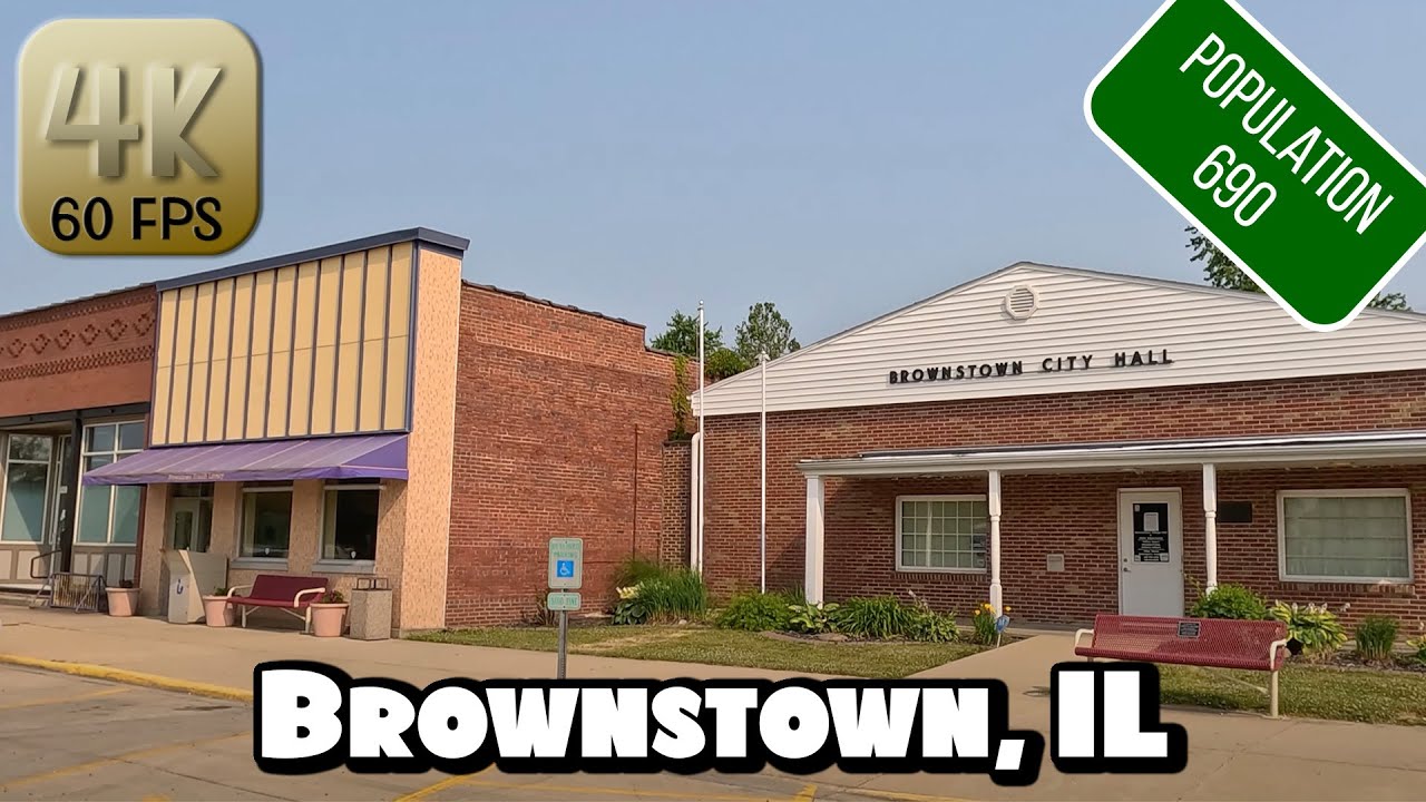Driving Around Small Town Brownstown, Illinois in 4k Video YouTube