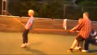 Human slingshot fail
