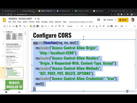 Configuring CORS in