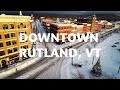 Downtown Rutland Vermont | First Snow Storm of 2020-2021 Season | Drone Video