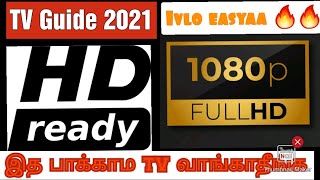 Types of Smart TVs| 720p vs 1080p | HD ready vs Full HD TV|TV Buying Guide 2021 EP-3| தமிழில்