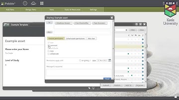How to share an asset in PebblePad