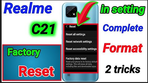 Realme c21 factory Reset in setting | how to format in setting Realme c21