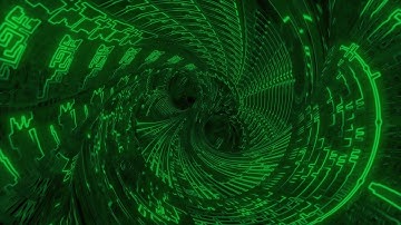 VJ Loop: CircuitWaveTorus Green Layer