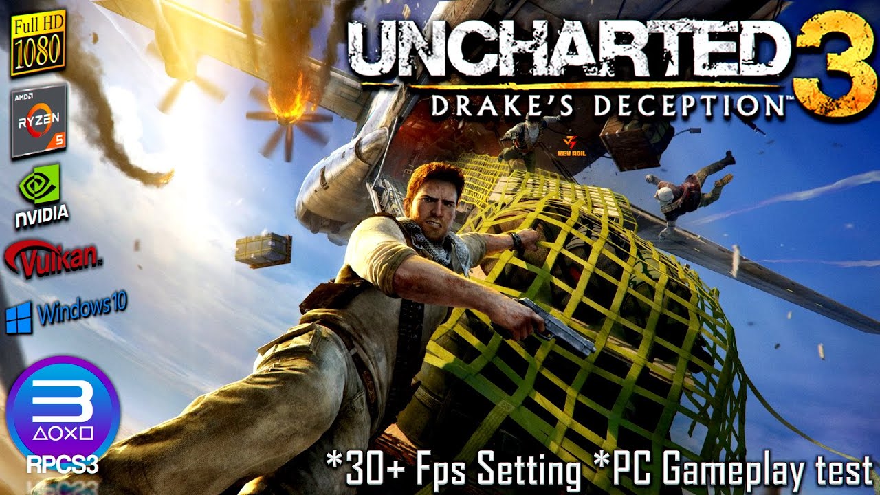RPCS3 Uncharted 3 Drakes Deception PC Gameplay, In-Game, PS3 Emulator  Performance Test
