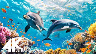 4K Stunning Underwater Wonders of the Red Sea + Relaxing Music  Coral Reefs & Colorful Sea Life