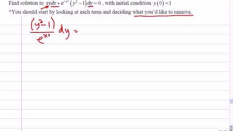 Mr Joyce AP Calculus - Separation of Variables II