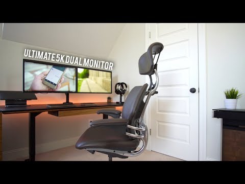 Ultimate Macbook Pro 5K Dual Monitor Desk Setup Tour!