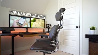 Ultimate Macbook Pro 5K Dual Monitor Desk Setup Tour