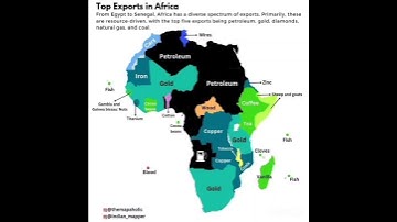 Top Exports in Africa! #africa #geography #map #shorts #export #economics #geopolitics