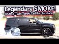 Legendary SMOKE! 1000hp Twin Turbo Cadillac Escalade Laying Down Tracks | Epic Burnout