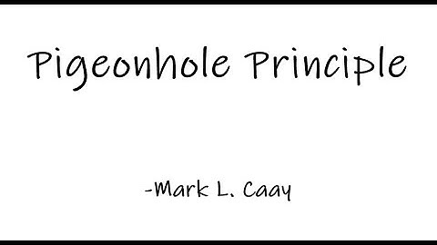 Pigeonhole Principles (Combinatorics)