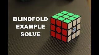 How to solve Rubik's cube Blindfold| Example solve| In Hindi