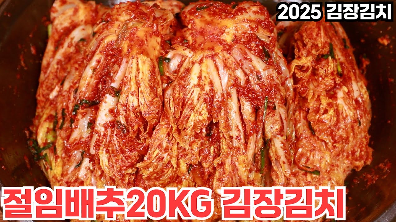 2025년 절임배추20KG 기준 김장김치 맛있게 담그는 방법 심방골주부