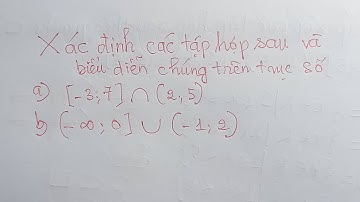 Xác định các tập hợp sau và biểu diễn chúng trên trục số a)[-3;7] giao(2;5).b)(-vô cực;0] hợp (-1;2)