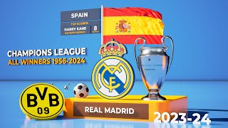 ALL UEFA Champions League Winners 1956-2024