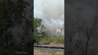 Kebakaran Lalang kali ke2 di belakang Tesco Mergong