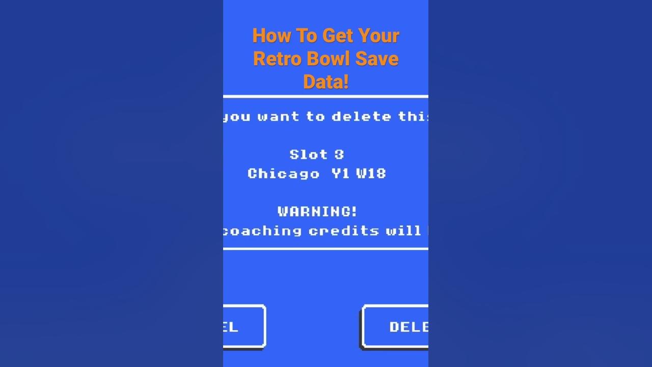 How to RECOVER Your LOST SAVE FILES in Retro Bowl! 