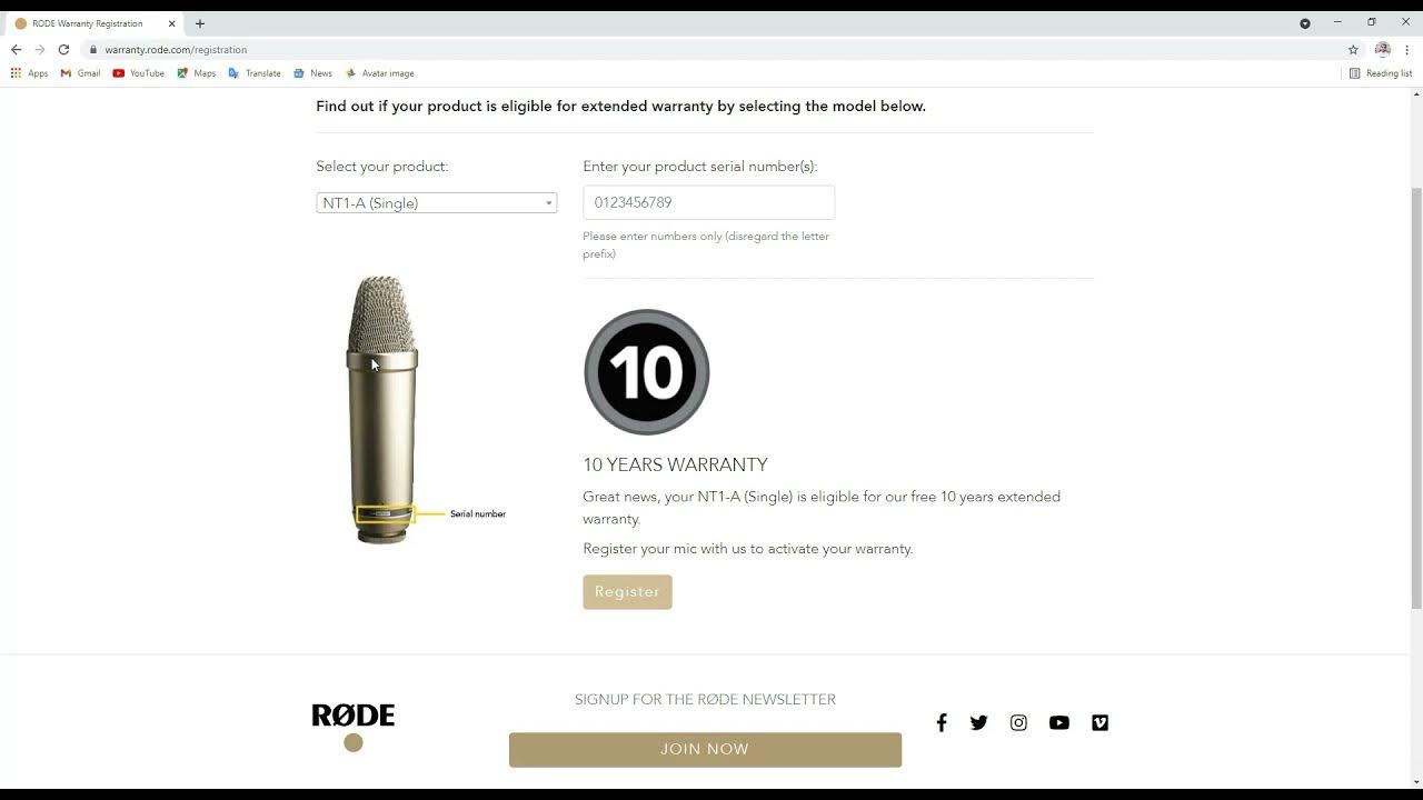 How To Register Warranty Rode nt1a Microphone 10 year Warranty Rode Mic