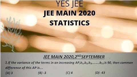 JEE MAIN 2020 statistics question||2nd September