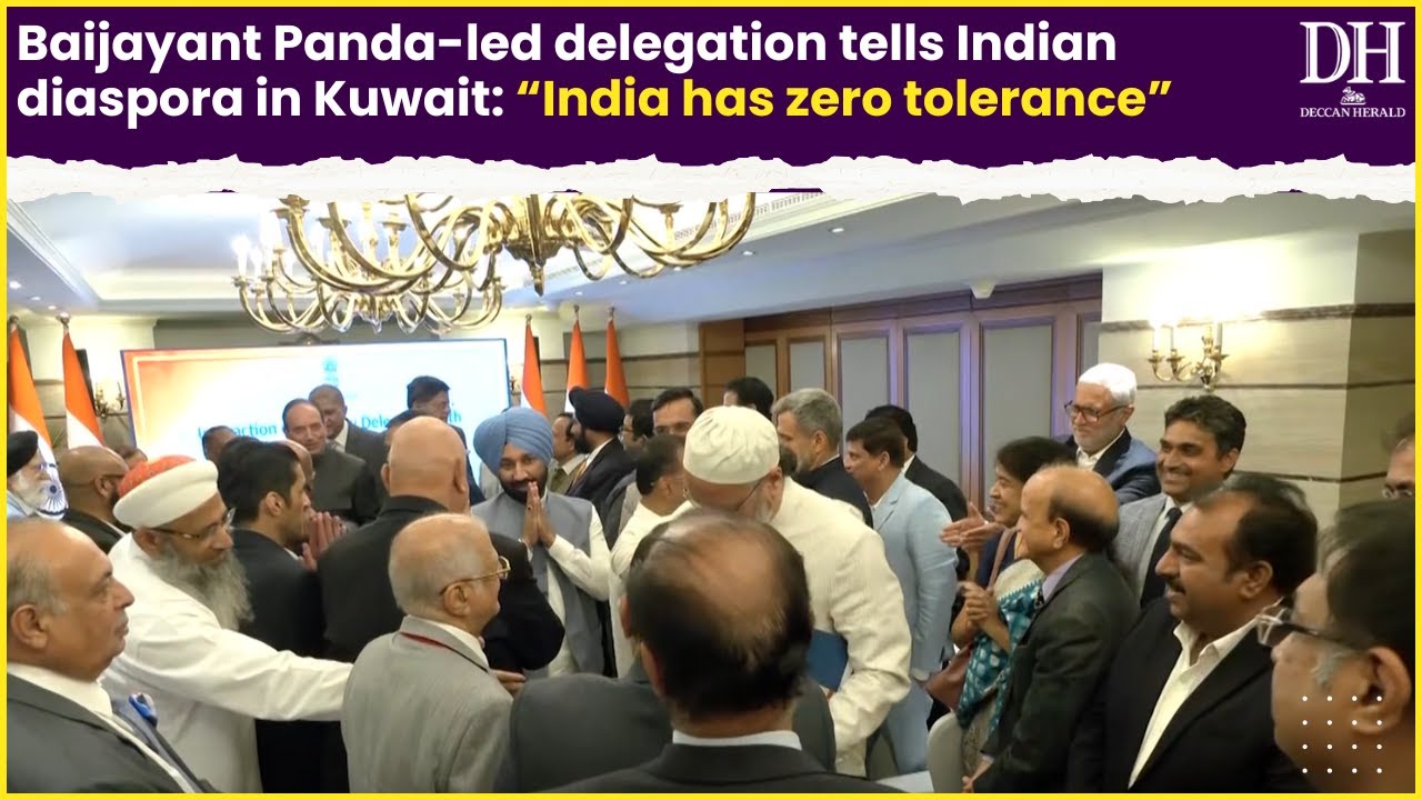 Baijayant Panda led delegation tells Indian diaspora in Kuwait “India has zero tolerance”