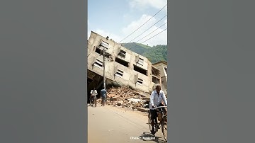 Abandoned building collapse 🚨 - landslide disaster