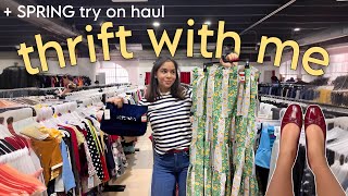 thrift with me for SPRING 2024 trends! + huge TRY ON haul