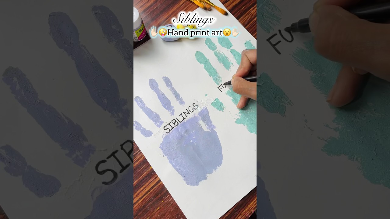 DIY handprint art 😍