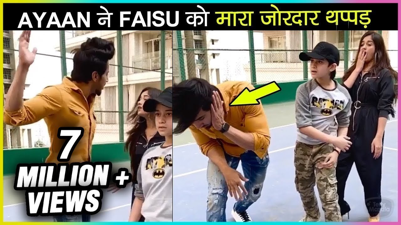 OMG Ayaan Zubair SLAPS Mr Faisu For Misbehaving With Jannat Zubair  FUNNY TikTok Videos