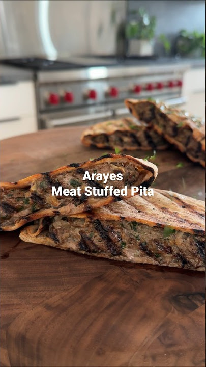 Arayes meat stuffed pita✨