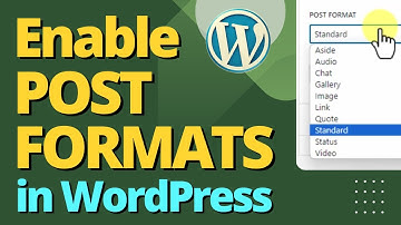 Enable Post Formats in WordPress | Easy Guide to Enable Post Formats for Your Theme!